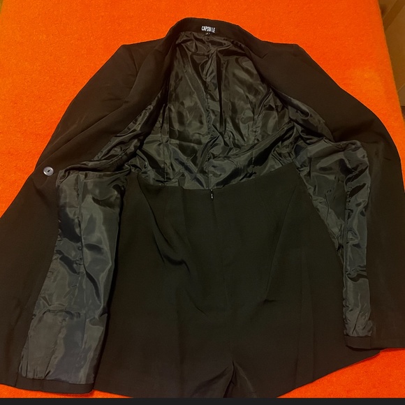 Black two button built-in shorts blazer dress NWT - Picture 6 of 13
